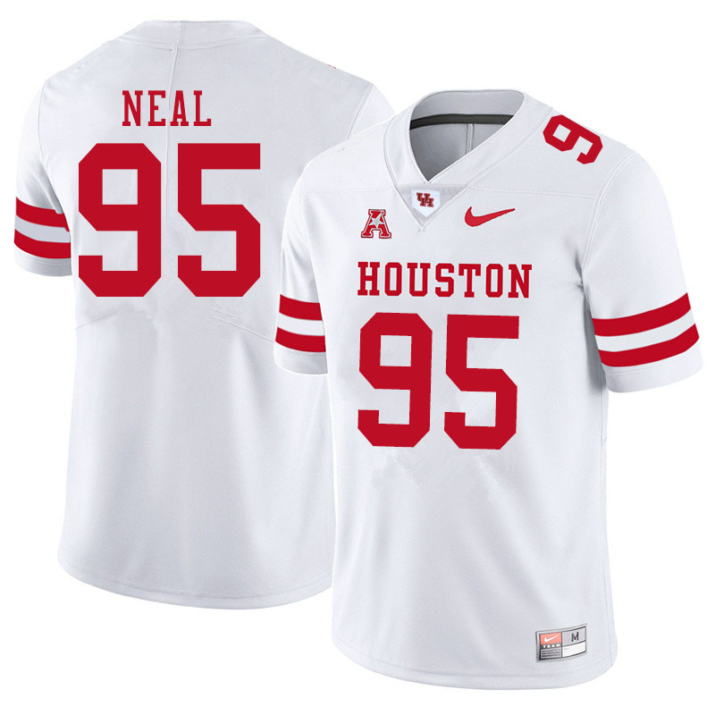 Men #95 Jamykal Neal Houston Cougars College Football Jerseys Sale-White